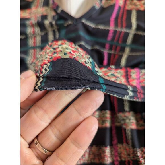 Hermoza Halle One Piece Plaid Swimsuit Women's size 10 black modest - Picture 8 of 10